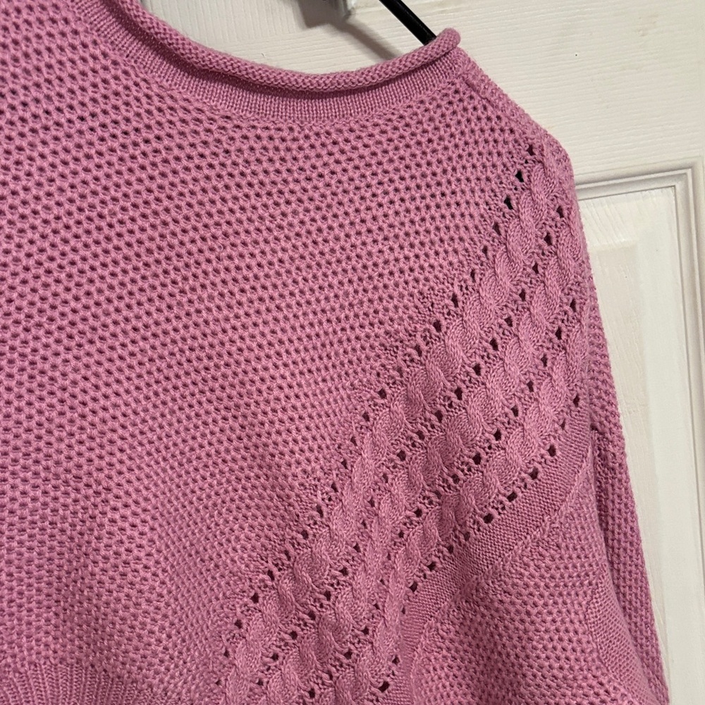 Charlotte Russe Dusty Rose Crew Neck Sweater - Picture 3 of 9